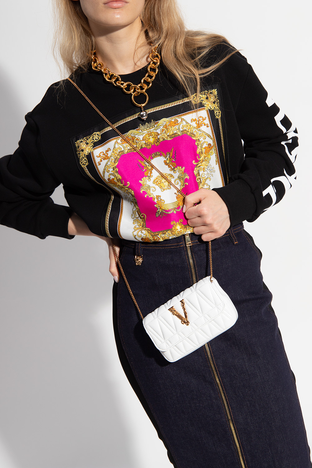 Icon print belt bag - 'Virtus' shoulder bag Versace